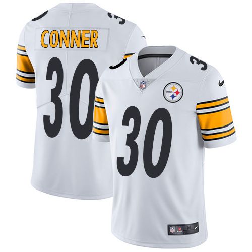 Men Pittsburgh Steelers #30 James Conner Nike White Vapor Limited NFL Jersey